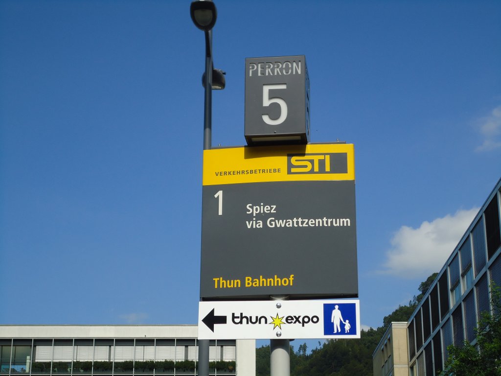 (129'294) - STI-Haltestelle - Thun, Bahnhof - am 4. September 2010