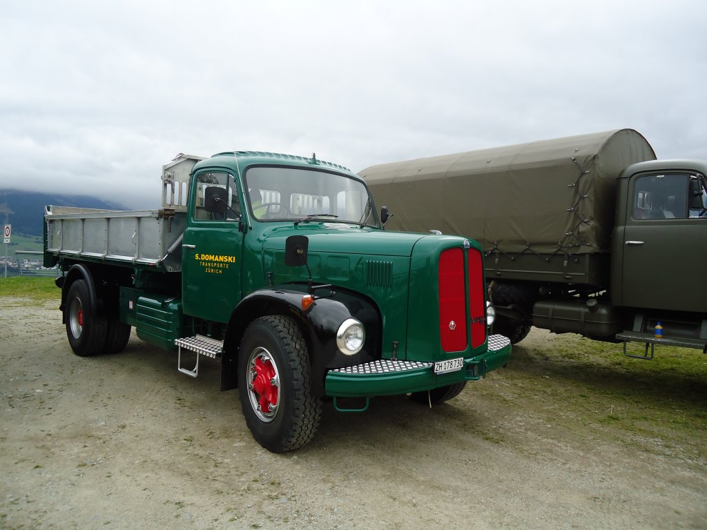 (130'018) - Domanski, Z�rich - ZH 178'730 - Saurer am 18. September 2010 in Breil, Milit�ranlage