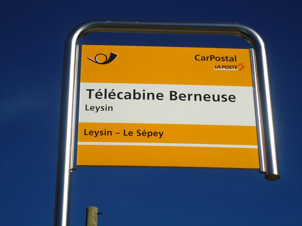 (132'483) - PostAuto-Haltestelle - Leysin, T�l�cabine Berneuse - am 6. Februar 2011