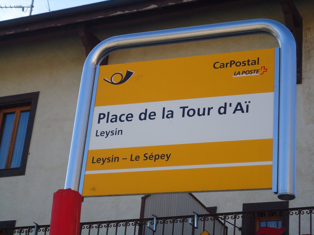 (132'485) - PostAuto-Haltestelle - Leysin, Place de la Tour d'A� - am 6. Februar 2011