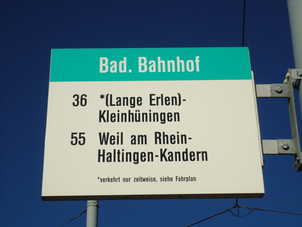 (132'533) - BVB-Haltestelle - Basel, Bad. Bahnhof - am 7. Februar 2011
