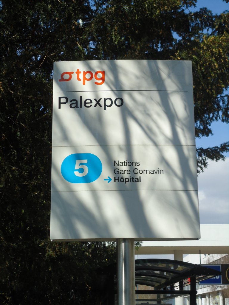 (132'843) - TPG-Haltestelle - Gen�ve, Palexpo - am 10. M�rz 2011