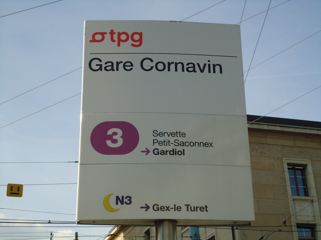 (132'948) - TPG-Haltestelle - Gen�ve, Gare Cornavin - am 10. M�rz 2011