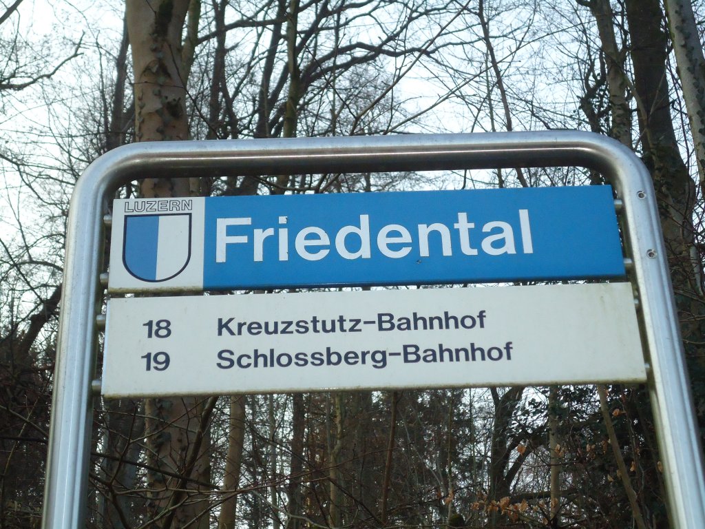 (132'959) - VBL-Haltestelle - Luzern, Friedental - am 11. M�rz 2011