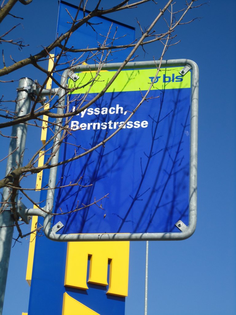 (133'143) - bls-bus-Haltestelle - Lyssach, Bernstrasse - am 21. M�rz 2011