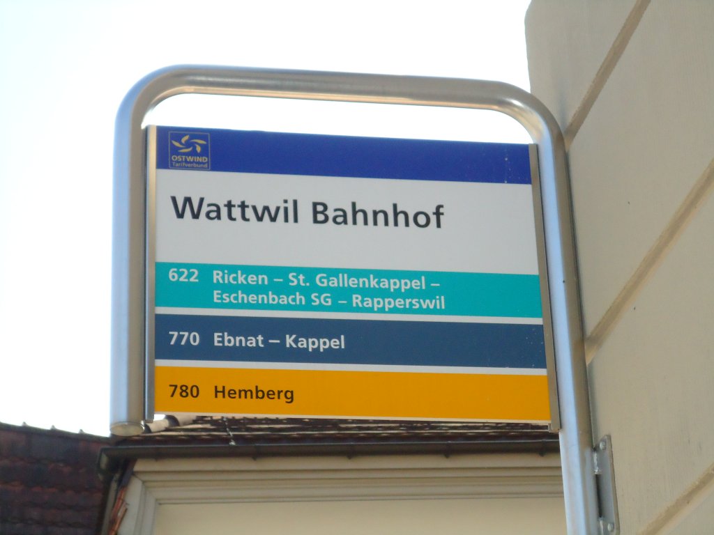 (133'154) - Ostwind-Haltestelle - Wattwil, Bahnhof - am 23. M�rz 2011