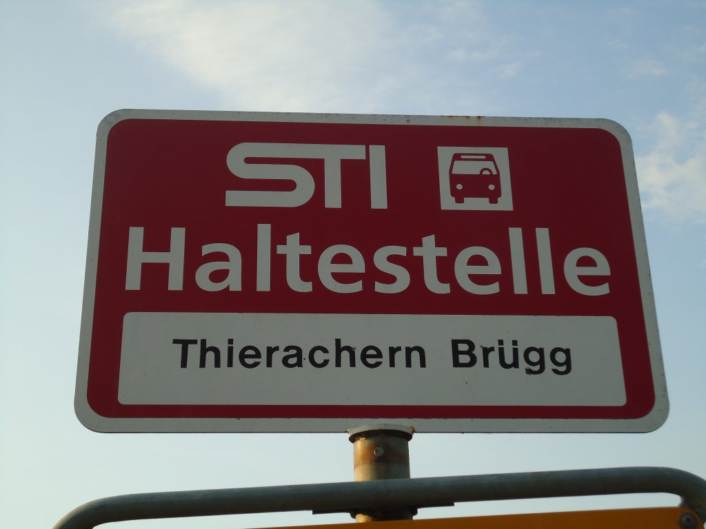 (133'306) - STI-Haltestelle - Thierachern, Thierachern Br�gg - am 16. April 2011