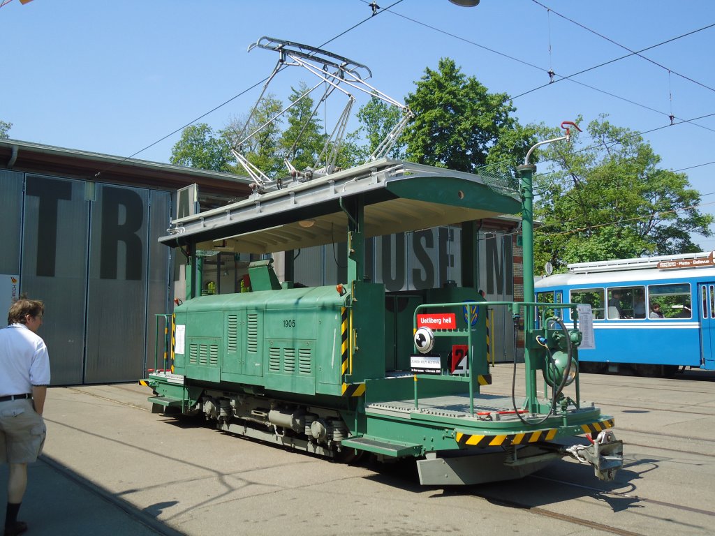 (133'451) - VBZ Z�rich - Nr. 1905 - am 25. April 2011 in Z�rich, Trammuseum
