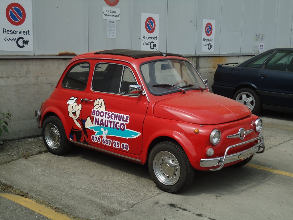 (133'491) - Fiat 500 am 28. April 2011 in Thun, Rosenau