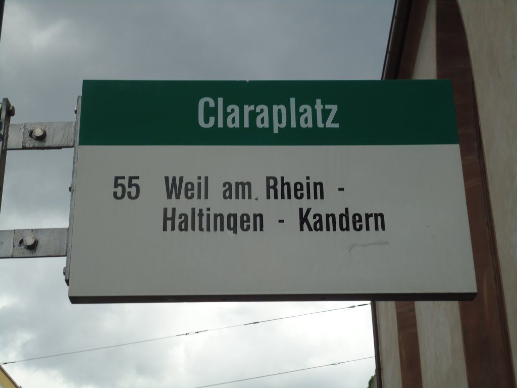 (133'719) - BVB-Haltestelle - Basel, Claraplatz - am 16. Mai 2011