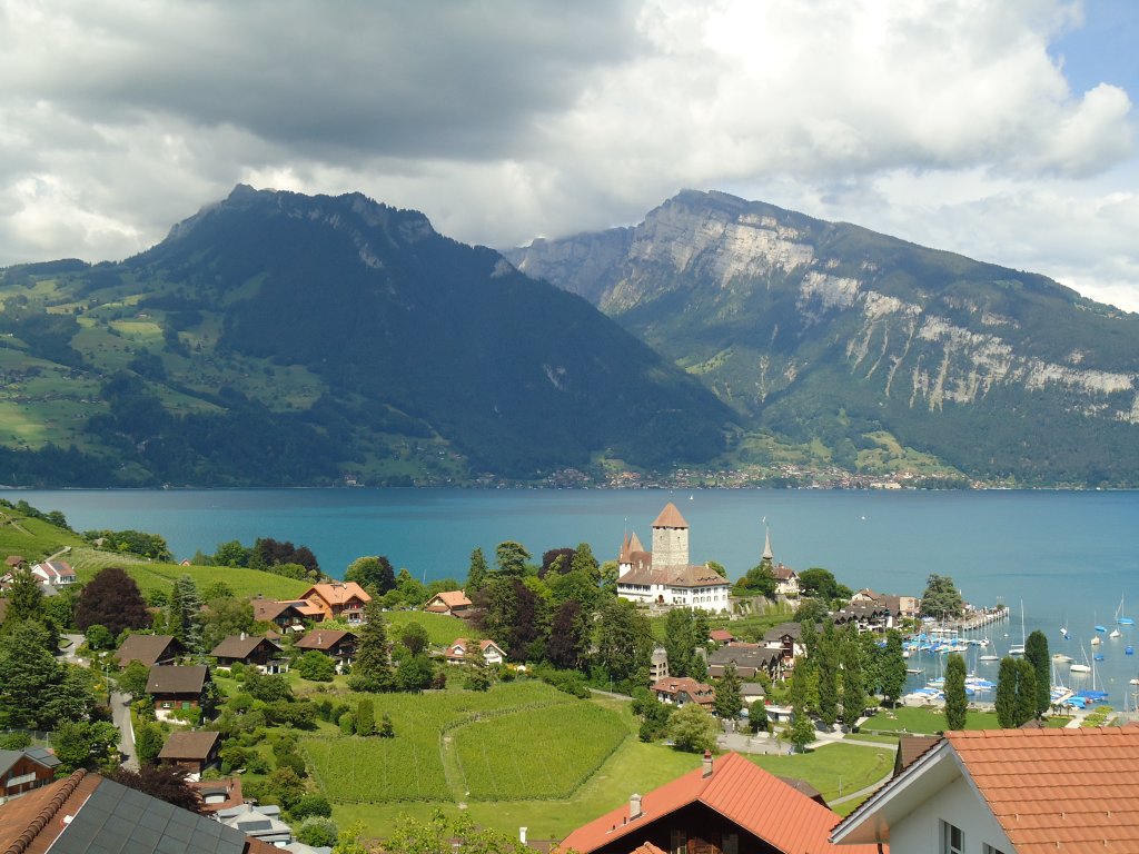 (133'980) - Spiez am Thunersee mit Schloss am 5. Juni 2011