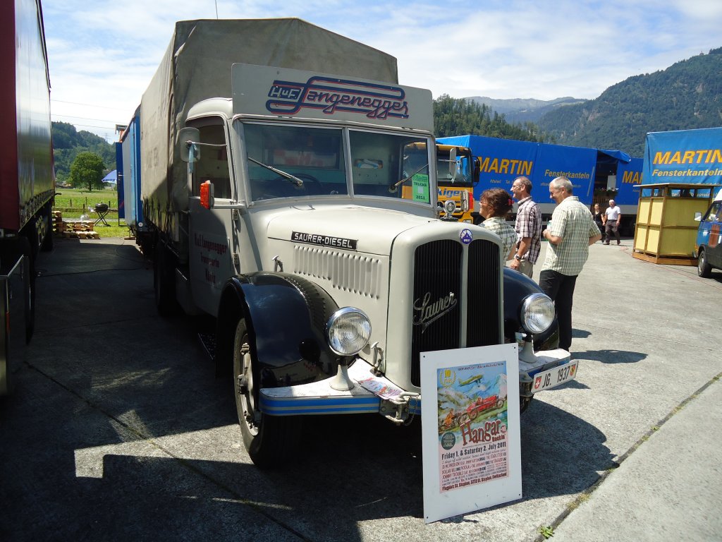 (134'371) - Langenegger, K�niz - Jahrgang 1937 - Saurer am 25. Juni 2011 in Interlaken, Flugplatz