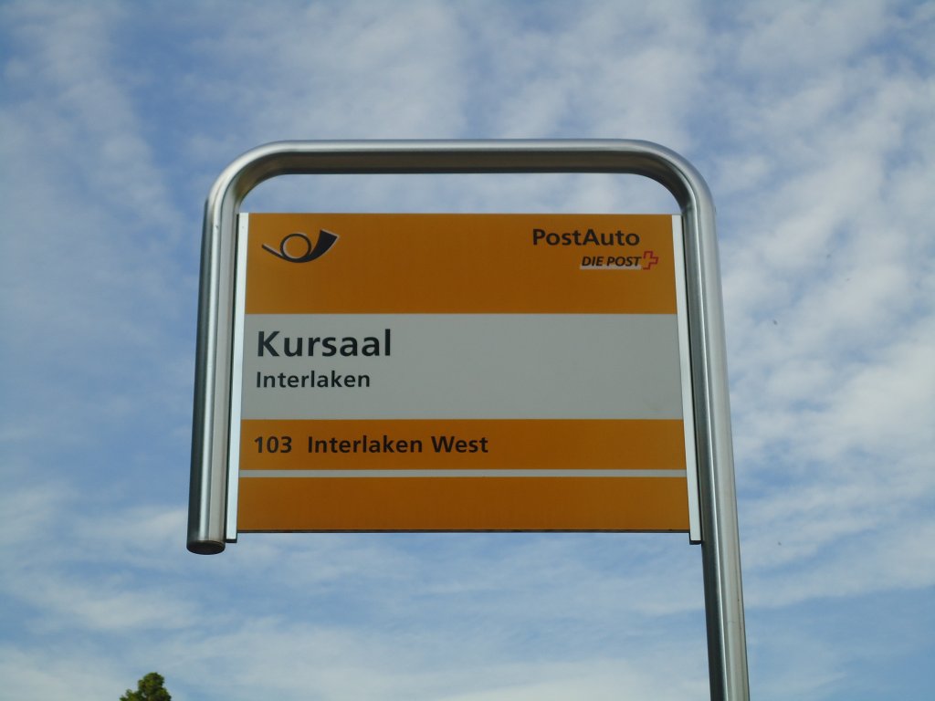 (134'561) - PostAuto-Haltestelle - Interlaken, Kursaal - am 27. Juni 2011