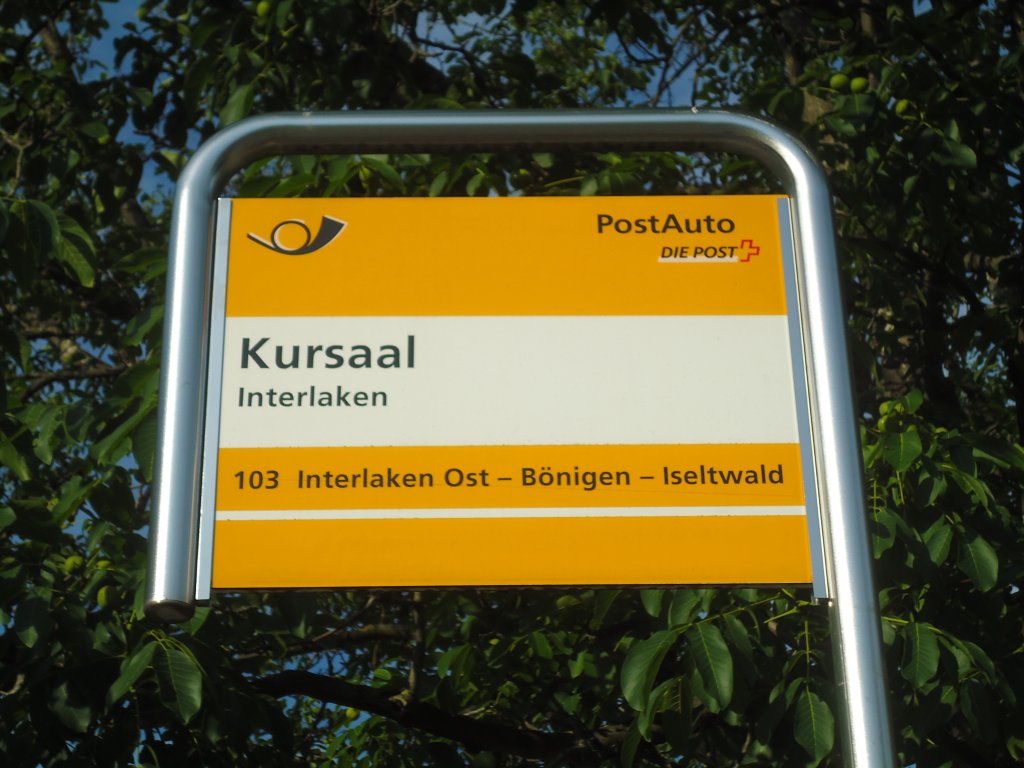 (134'562) - PostAuto-Haltestelle - Interlaken, Kursaal - am 27. Juni 2011