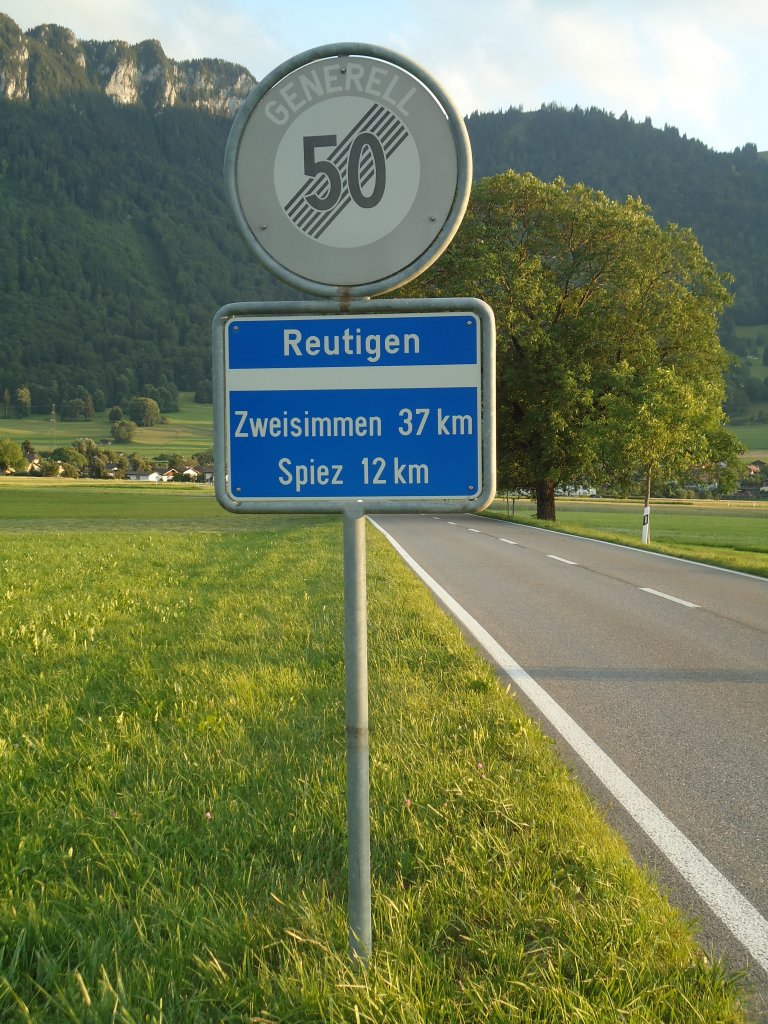 (134'649) - Ortsende von Reutigen + Ende der H�chstgeschwindigkeit am 2. Juli 2011