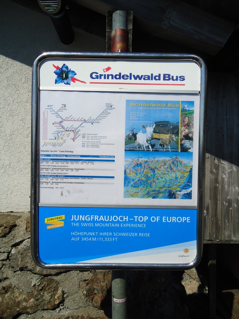 (134'793) - Grindelwald Bus-Haltestelle - Grindelwald, Grosse Scheidegg - am 3. Juli 2011