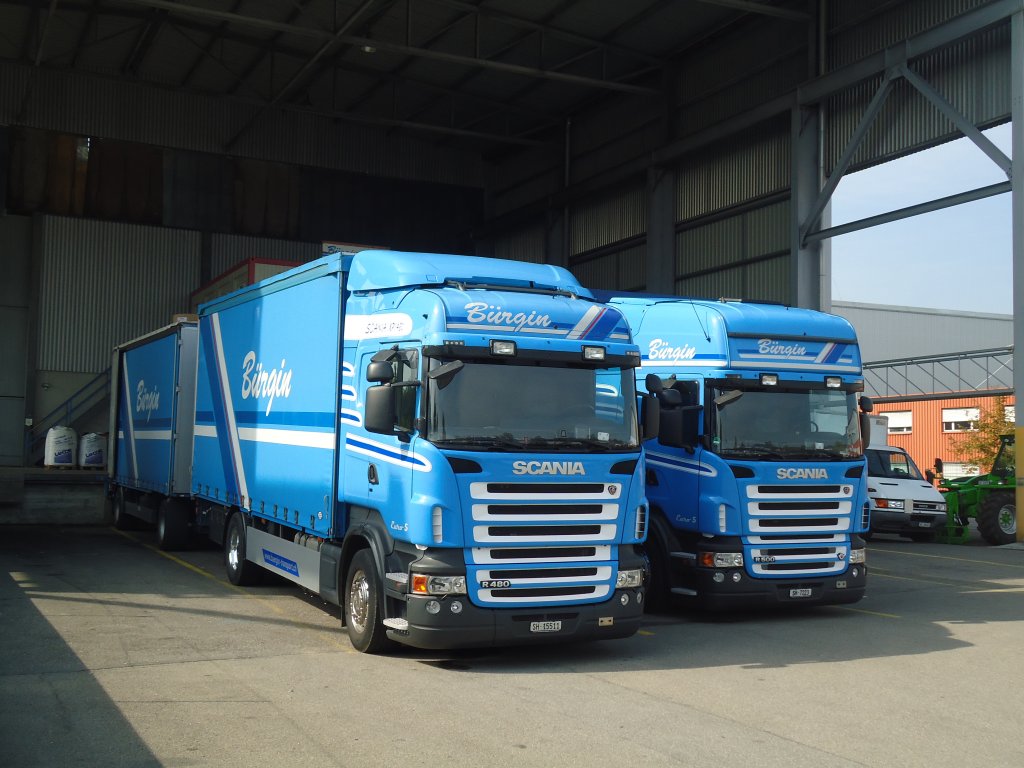 (136'132) - B�rgin - SH 15'511 - Scania am 25. September 2011 in Schaffhausen