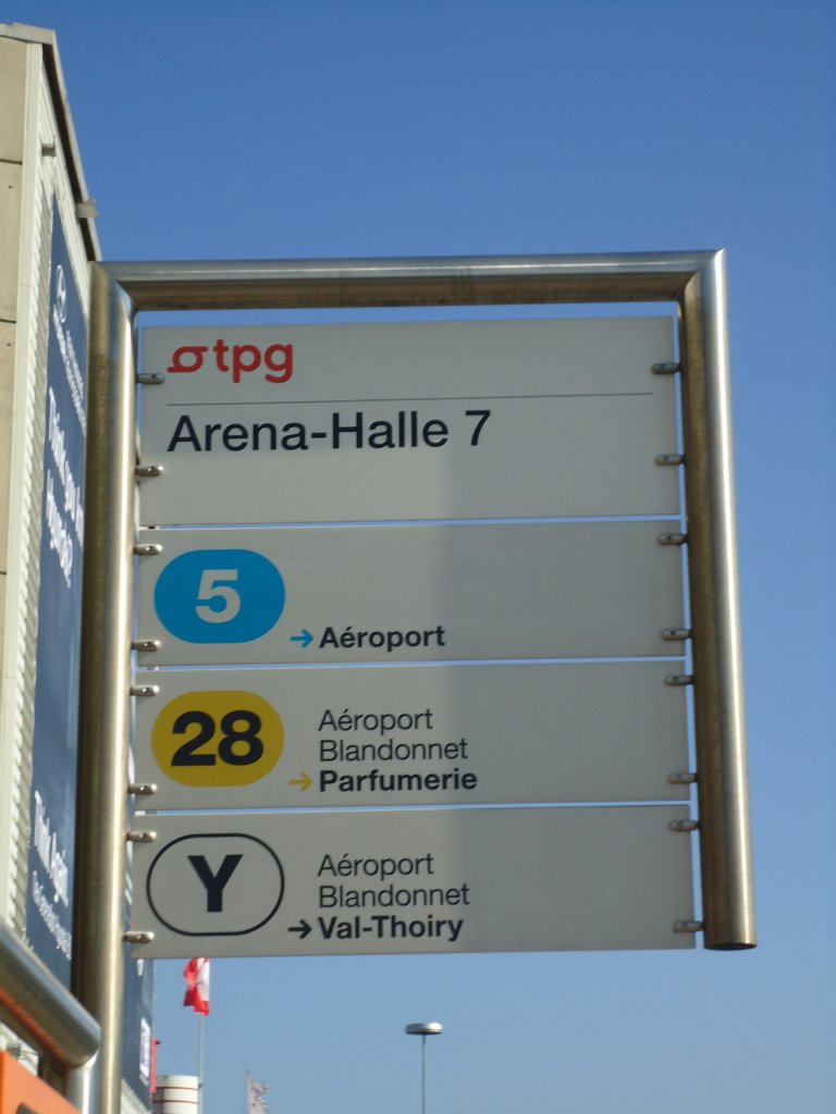 (138'177) - TPG-Haltestelle - Gen�ve, Arena-Halle 7 - am 9. M�rz 2012