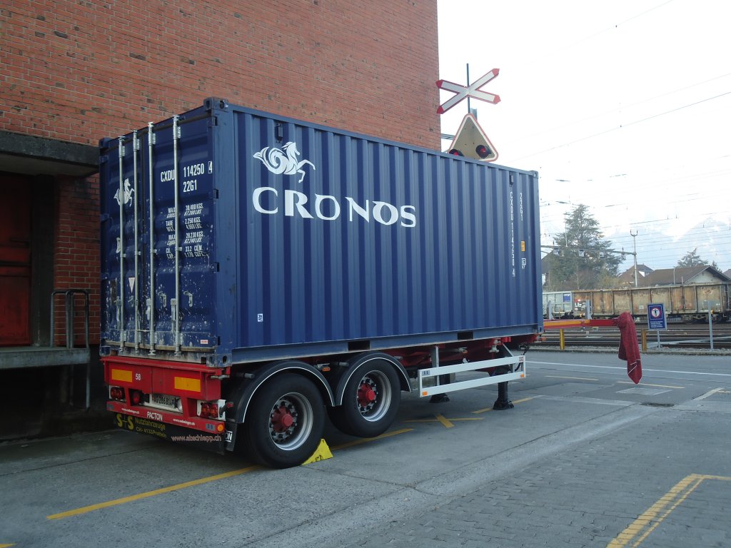 (138'381) - Container-Anh�nger - Nr. 58/AG 286'814 - am 24. M�rz 2012 f�r Somalia