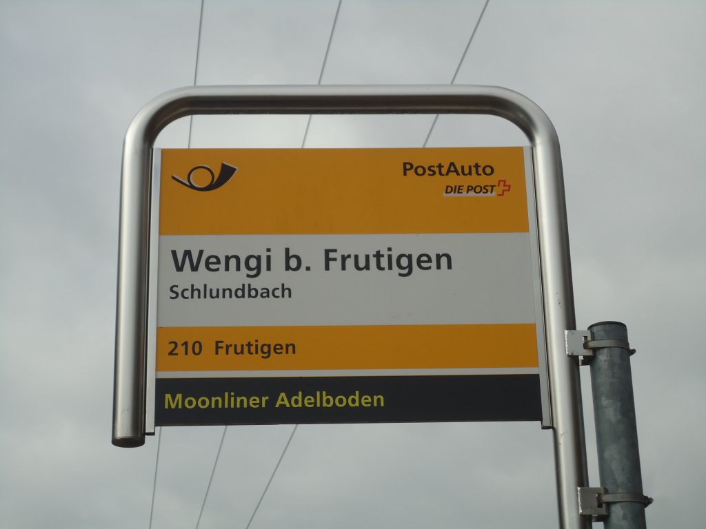 (138'438) - PostAuto-Haltestelle - Wengi b. Frutigen, Schlundbach