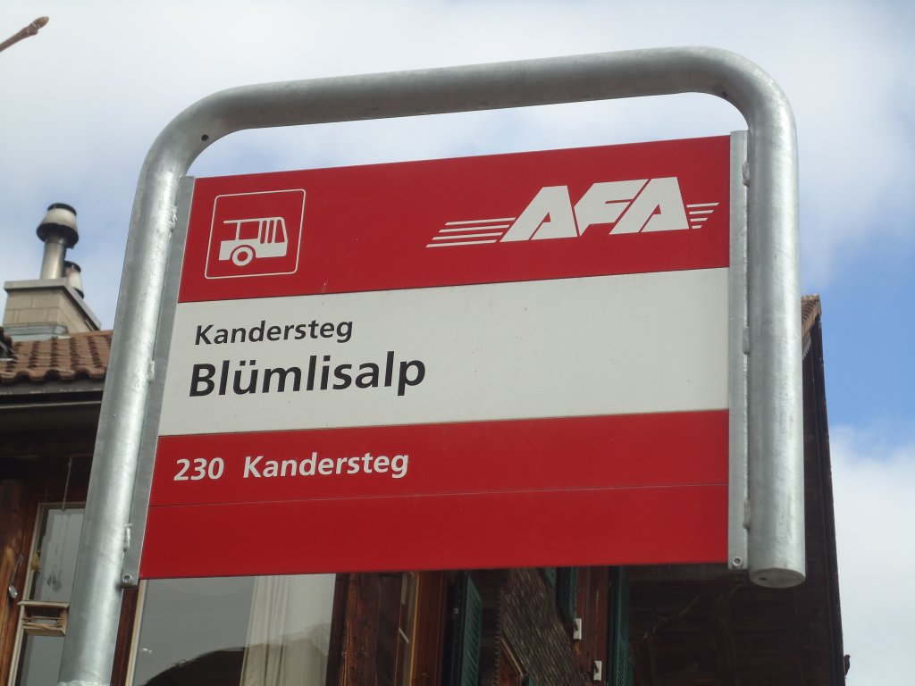 (138'472) - AFA-Haltestelle - Kandersteg, Bl�mlisalp - am 6. April 2012