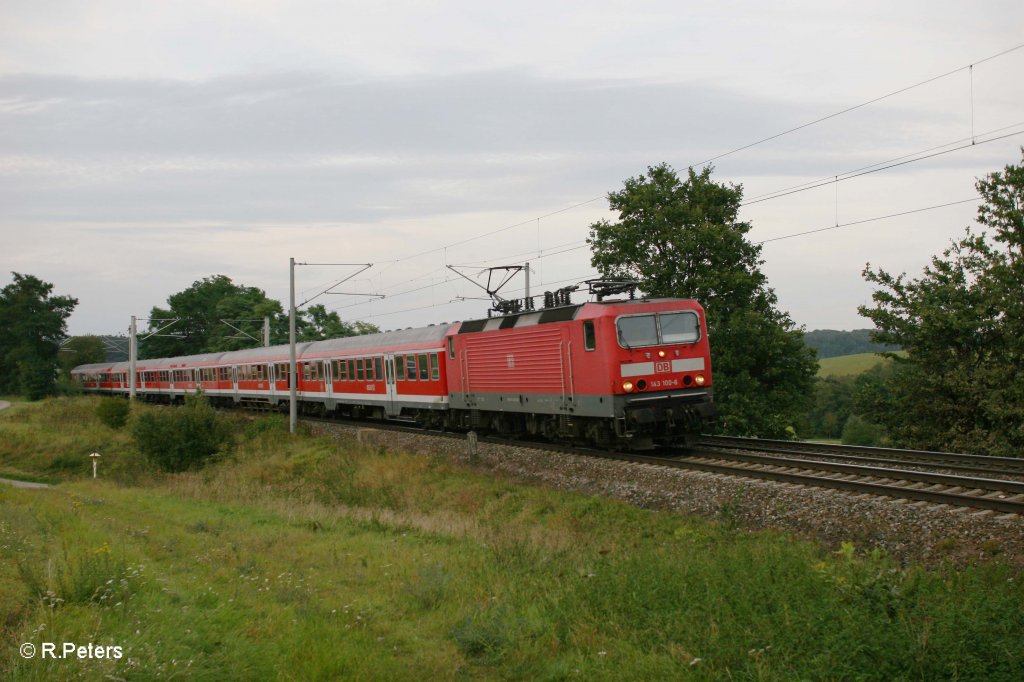 143 100-6 mit RE 59219 Nrnberg - Treuchtlingen bei Ellingen. 16.09.11