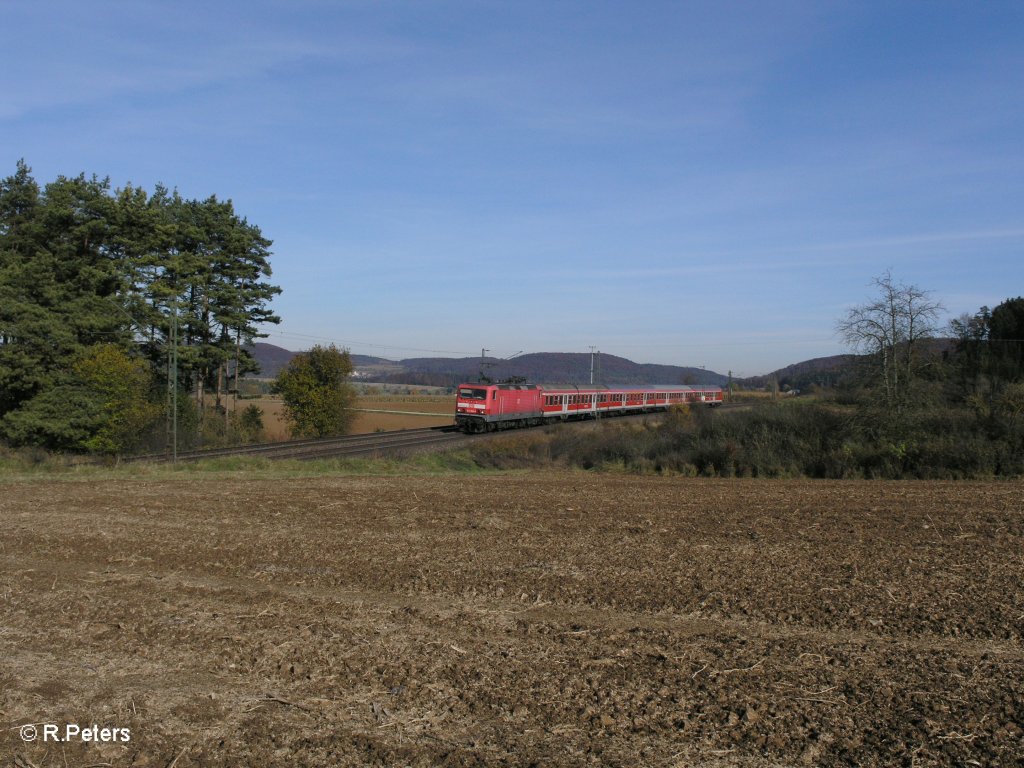 143 846-4 als RB32117 Lichtenfels – Plattling bei Darshofen. 29.10.10
