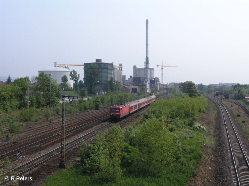 143 846-6 erreicht Regensburg mit einer RB aus Eggmhl. 01.05.09