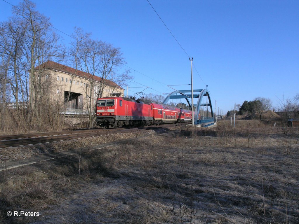 143 931-4 verlsst Eisenhttenstadt mit RB11 Cottbus. 07.03.11