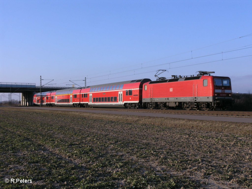 143 935-9 als S10 nach Leipzig bei Schkeuditz West. 05.03.11