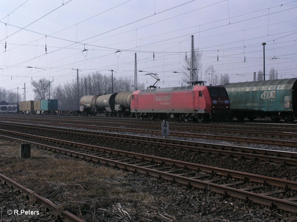 145 029-5 solo in Leipzig Schnefeld. 05.03.11