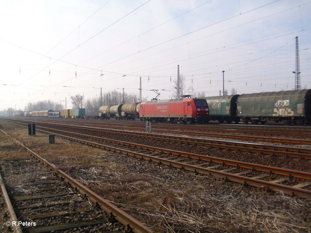 145 029 solo in Leipzig Schnefeld. 05.03.11