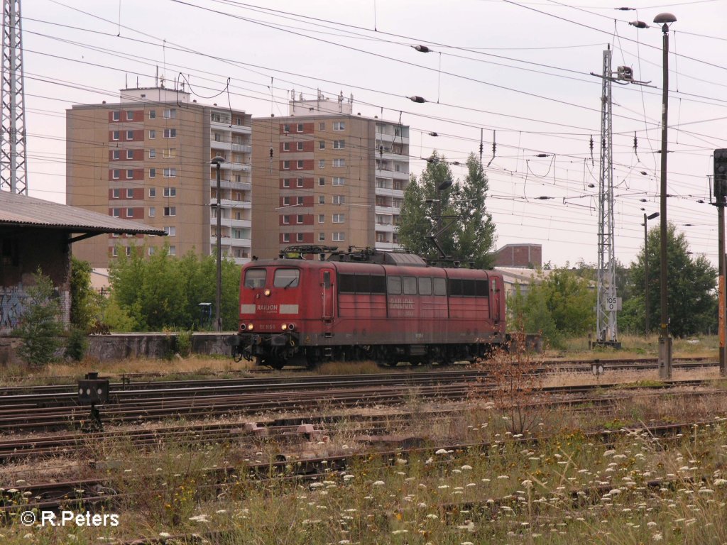 151 165-8 rollt solo durch Eisenhttenstadt nach Frankfurt/Oder. 11.07.08