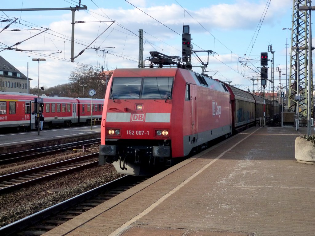 152 007-1 mit Gterzug am 05.03.10 in Fulda