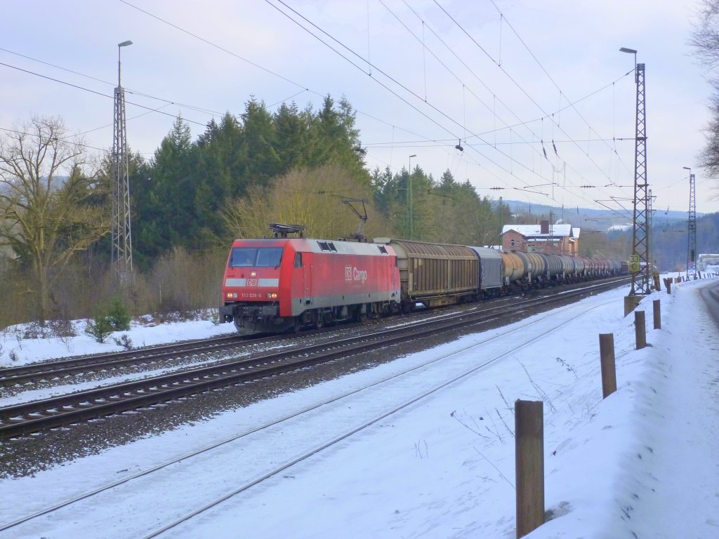 152 038-6 mit Gterzug am 13.02.10 in Jossa