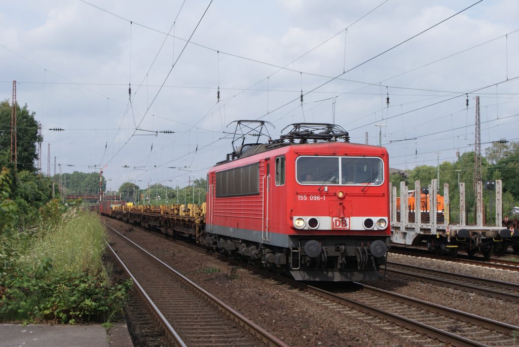 155 098-1 mit gem. GZ in Dsseldorf-Rath am 22.07.2008