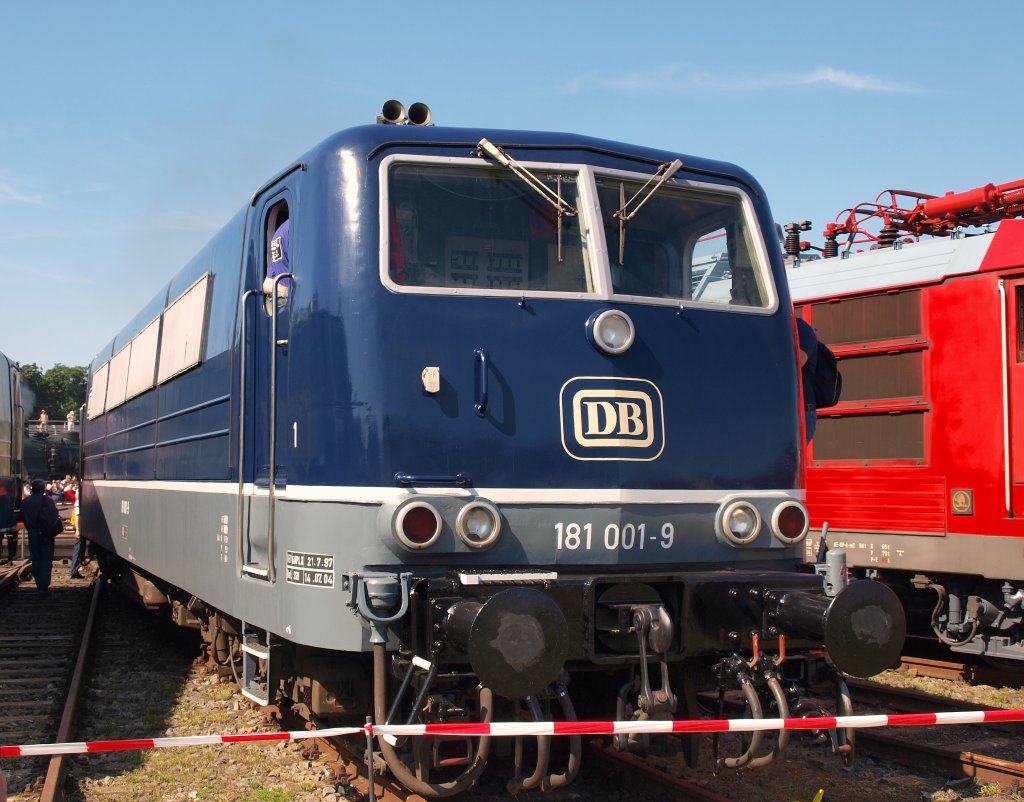 181 001-9 war auch beim Dampfloktreffen dabei.