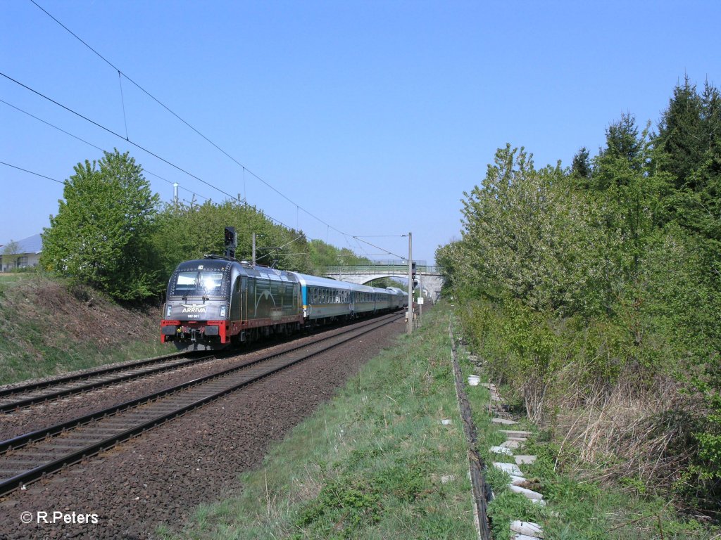 183 001 mit ALX84111 Hof – Mnchen bei Altegolsheim. 21.04.11
