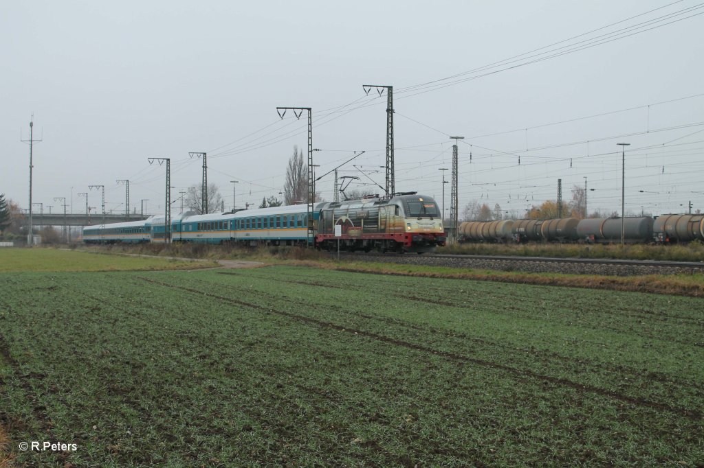 183 001 mit dem Alex nach Mnchen bei Regensburg Ost. 17.11.12