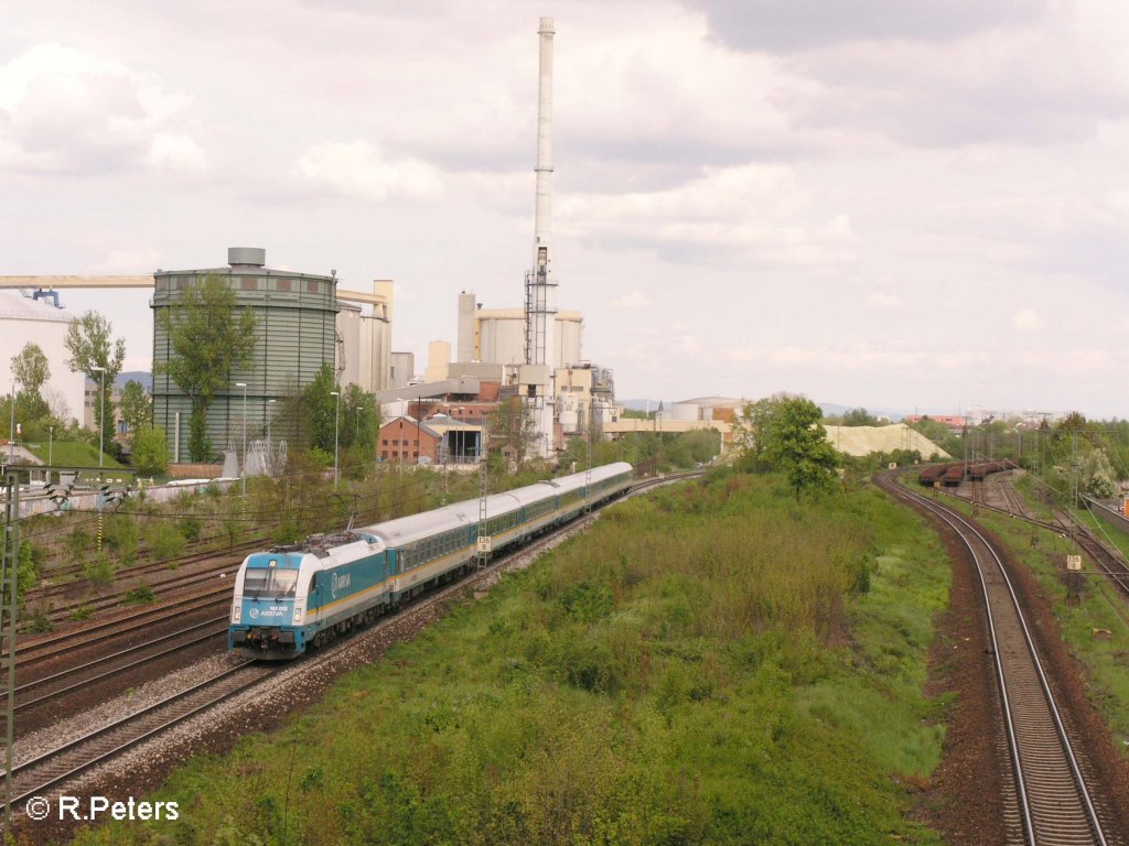 183 002 erreicht Regensburg mit ein Alex nach Hof. 03.05.08