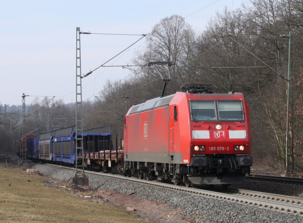 185 078-3 mit Gterzug am 05.03.11 in Vollmerz