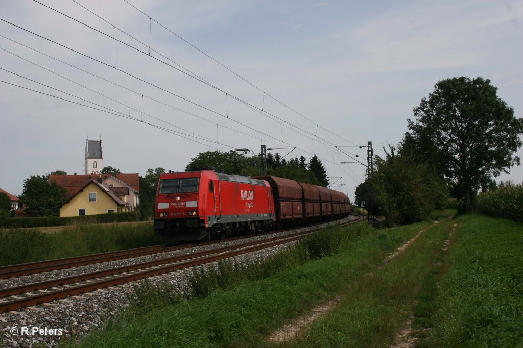 185 259-9 mit Leer Kohlezug bei Moosham. 03.08.11