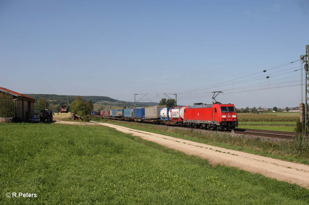 185 352-2 mit Wechselpritschen bei Wettelsheim. 16.09.11