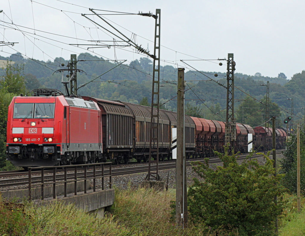 185 401 mit Gterzug am 12.09.12 in Haunetal Rothenkirchen