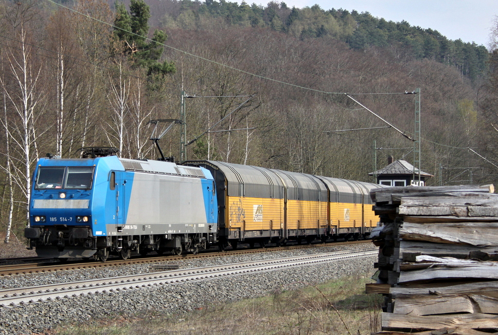 185 514 mit ARS Zug am 04.04.12 in Vollmerz