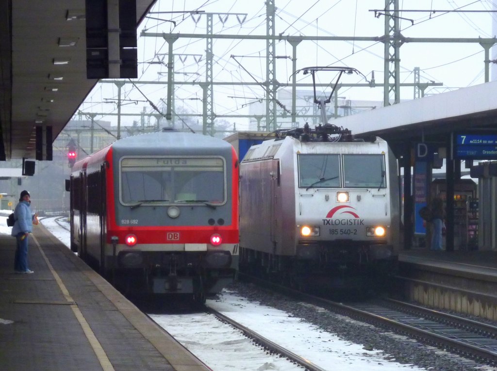 185 540 und 628 692 am 06.02.10 in Fulda