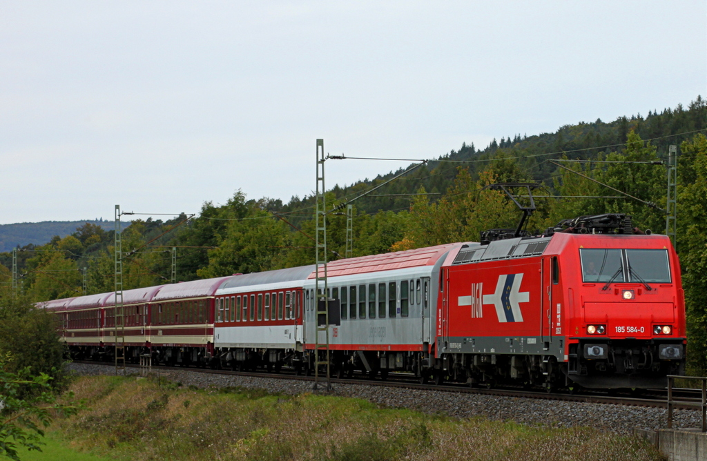 185 584 mit Sonderzug am 23.09.12 in Haunetal Rothenkirchen