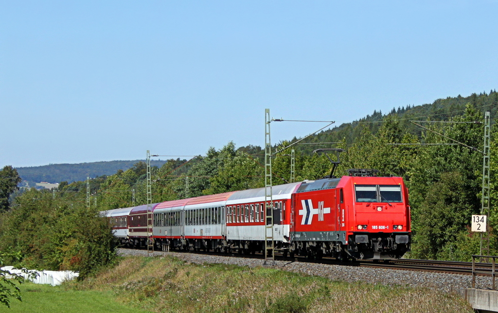 185 606 der HGK mit Sonderzug am 09.09.12 in Haunetal Rothenkirchen