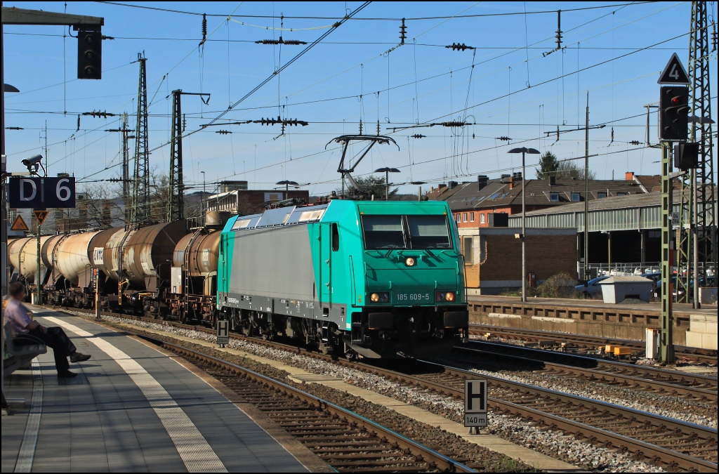 185 609 durchfuhr am 02.04.11 den Aachener Hbf