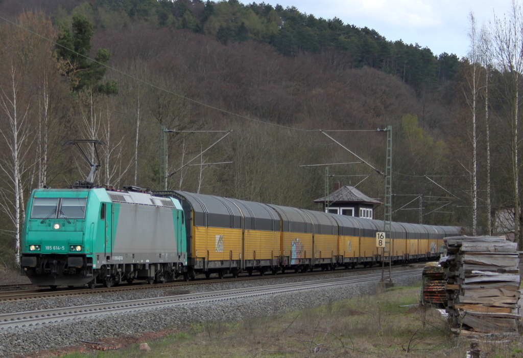 185 614 mit ARS Zug am 10.04.12 in Vollmerz